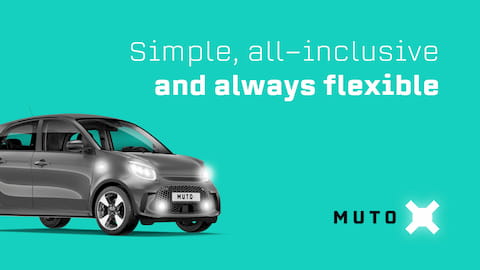 MUTO promotional image with text: Simple, all-inclusive and always flexible